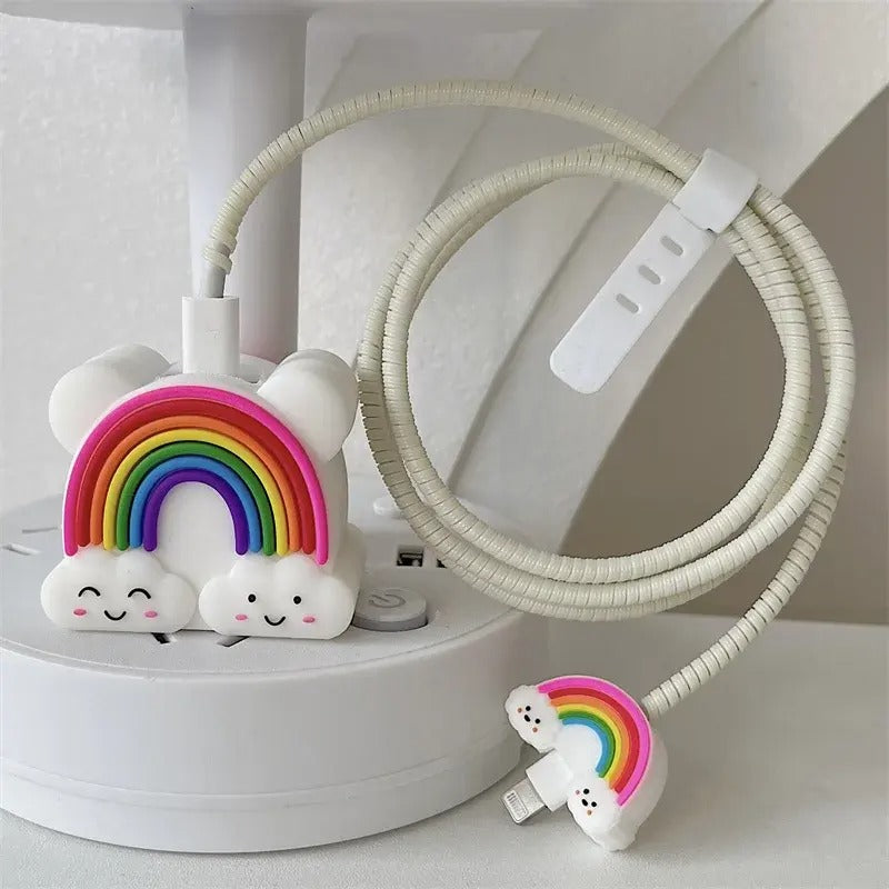 iPhone Charger Cover - Rainbow Theme