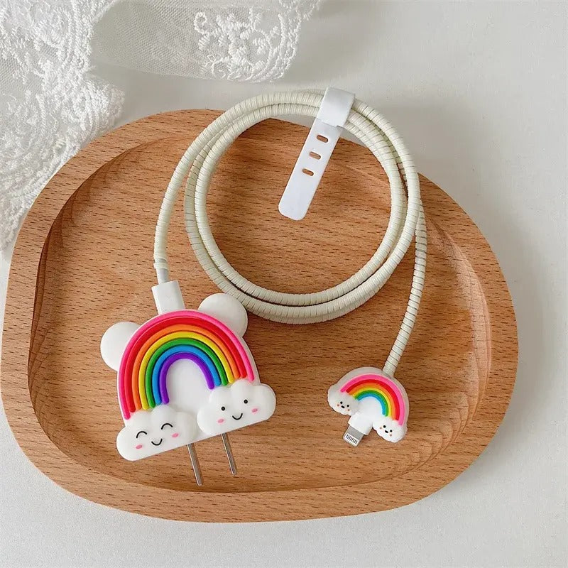 iPhone Charger Cover - Rainbow Theme