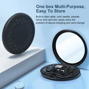 Multi-Purpose Cable Storage Box – USB, Type-C & iPhone Fast Charging Organizer