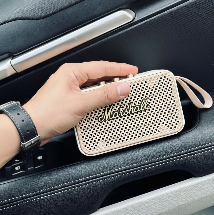 Marshall speaker on a car