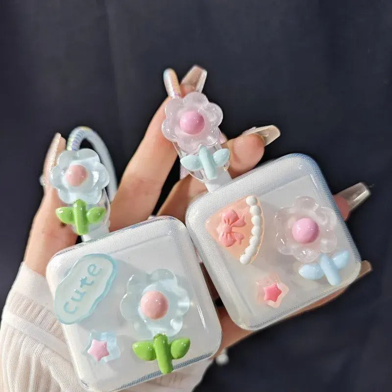 iPhone Charger Cover - Flower Theme