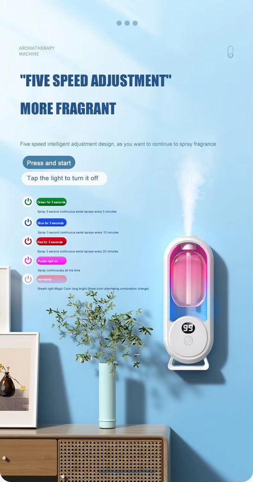 Smart Aroma Diffuser – Rechargeable Essential Oil Air Freshener