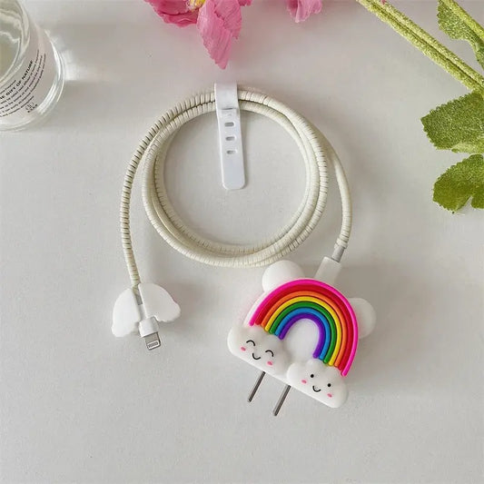 iPhone Charger Cover - Rainbow Theme