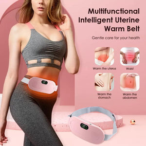 Period Cramp Massager Pain Relief Device Heating Belt Menstrual Heating Pad Massager