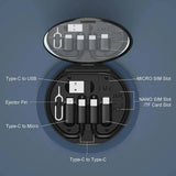 Multi-Purpose Cable Storage Box – USB, Type-C & iPhone Fast Charging Organizer