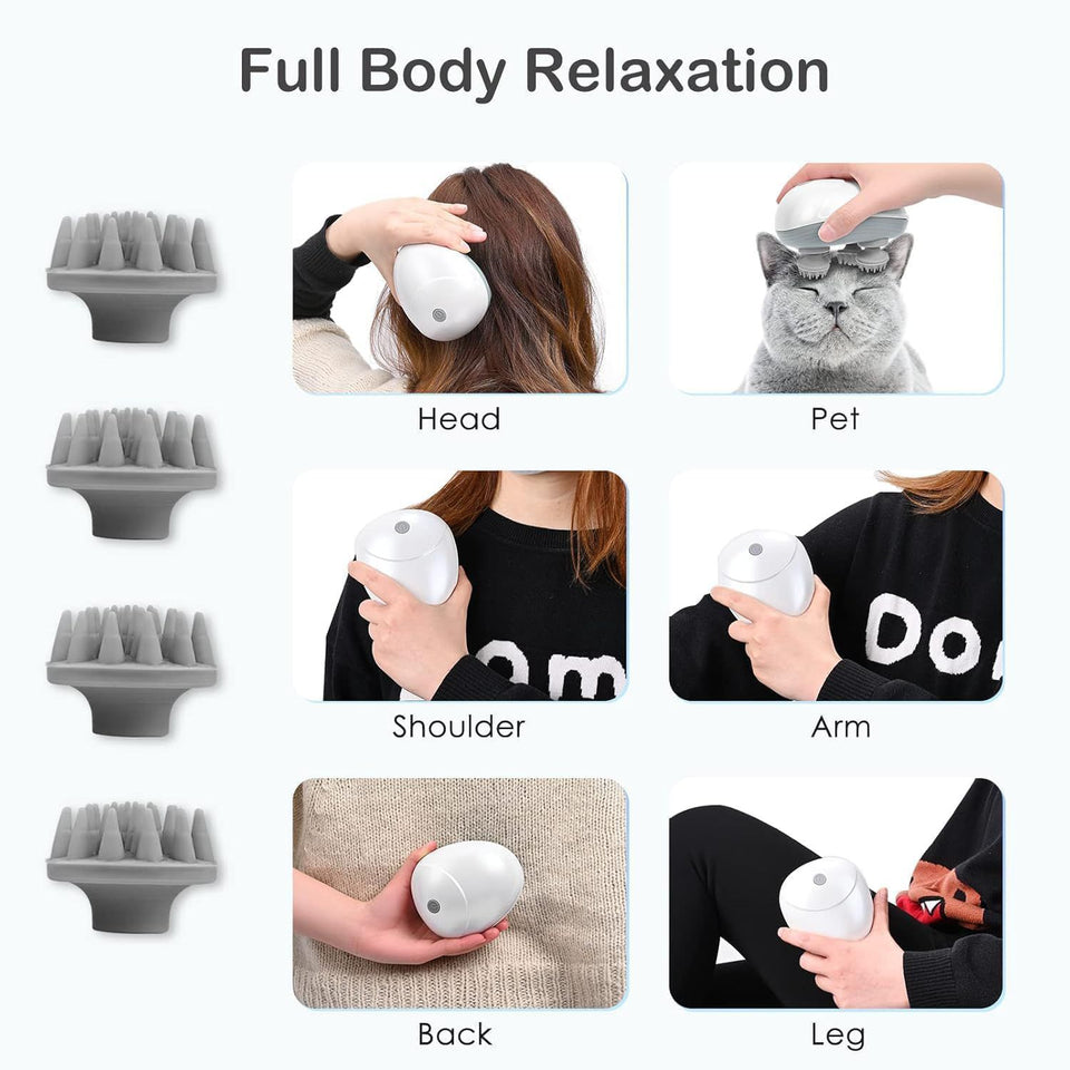 Portable Electric Head & Body Massager Relax. Recharge. Rejuvenate — anytime, anywhere.
