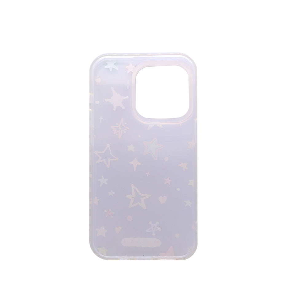 Cute Pastel Star Phone Case   Soft Transparent TPU Protective Cover