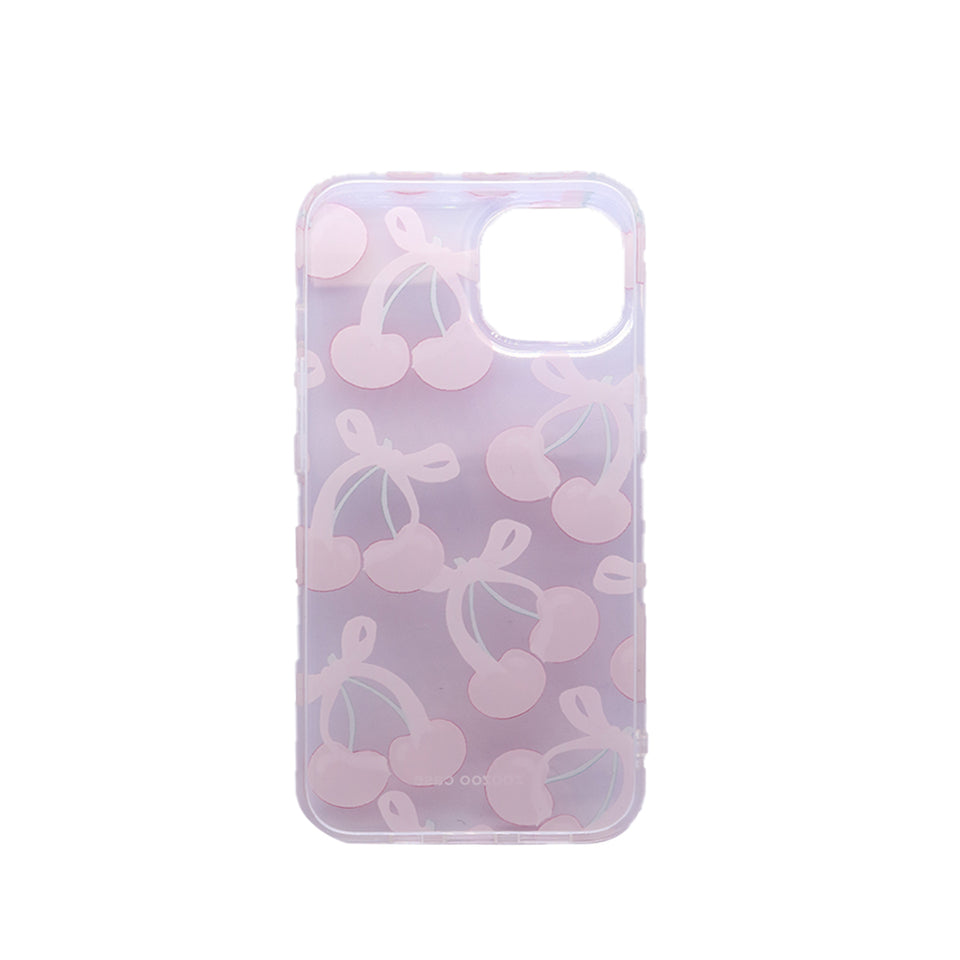 Cute Cherry Transparent Phone Case  Soft TPU Shockproof Protective Cover