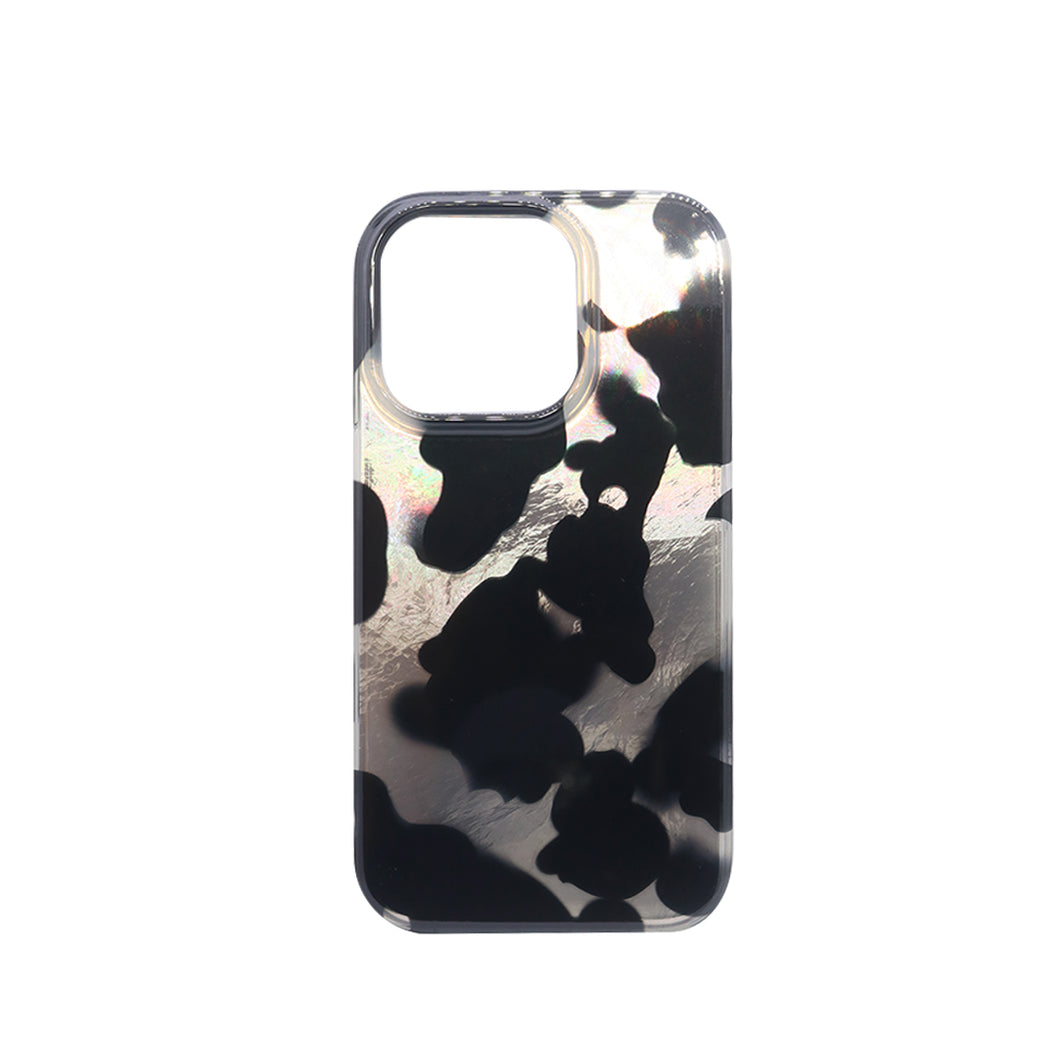 Glossy Cow Print Phone Case   Soft TPU Shockproof Transparent Cover