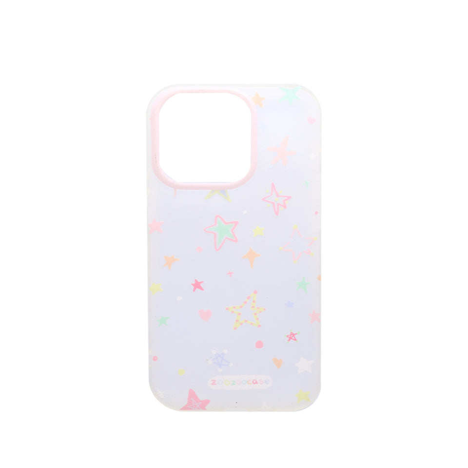 Cute Pastel Star Phone Case   Soft Transparent TPU Protective Cover
