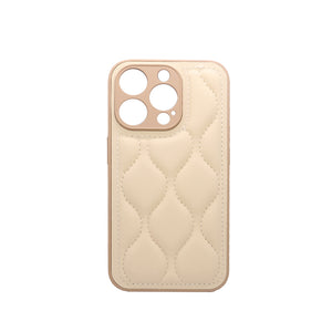 Luxury Quilted Leather Phone Case   Shockproof Stylish Protective Cover