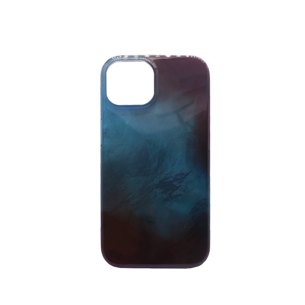 Blue Black Marble Phone Case  Glossy Soft TPU Shockproof Protective Cover