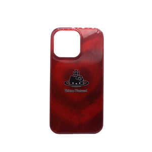 Glossy Red Marble Phone Case – Stylish Printed Soft TPU Protective Cover